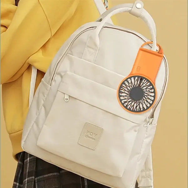 Mini Handheld Fan For Travel Bulid in Clip Carabiner