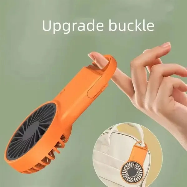 Mini Handheld Fan For Travel Bulid in Clip Carabiner