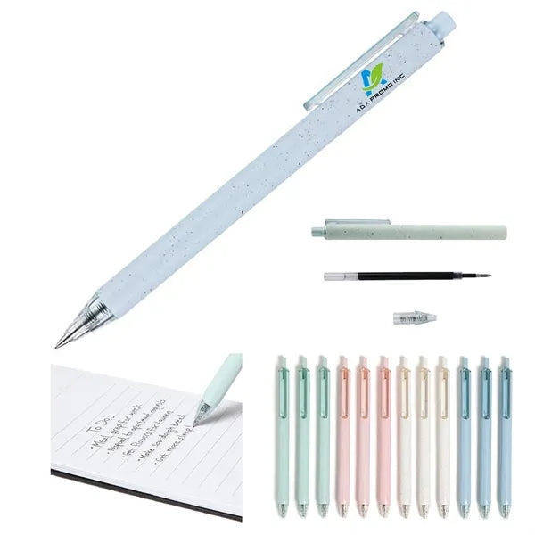 Eco-Friendly Pastel Speckle Gel Click Pens