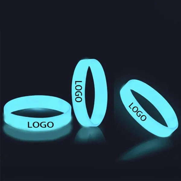 Glowing Blank Silicone Bracelet Wristbands