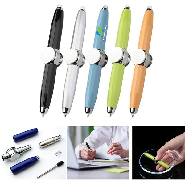 Rotating LED Ballpoint Pens