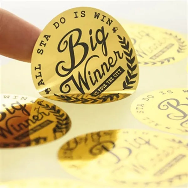 2'' Gold Metallic Stickers