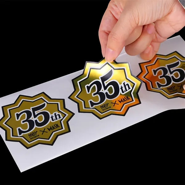 2'' Gold Metallic Stickers