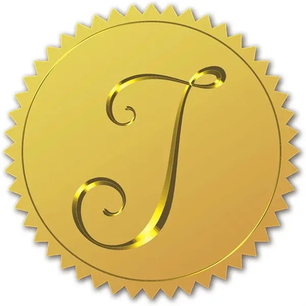 2'' Gold Metallic Stickers