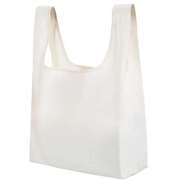 Foldable Cotton Shopping Tote Bag With Pouch