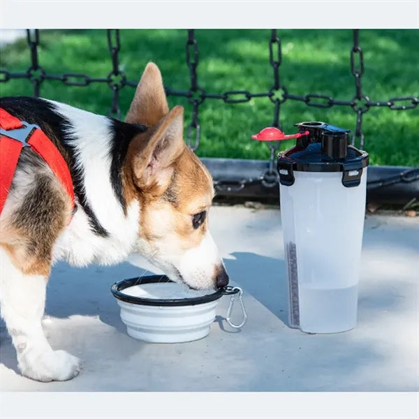 2 in 1 Portable Pet Water and Food Dispenser