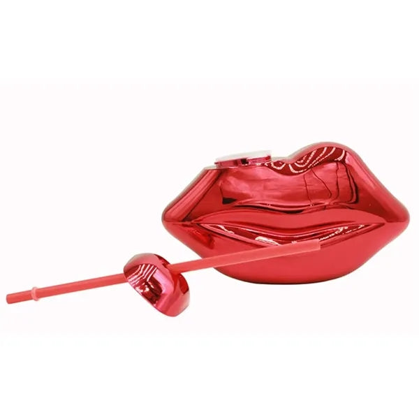 23 oz Lip-shaped glitter mirror finish straw bottle