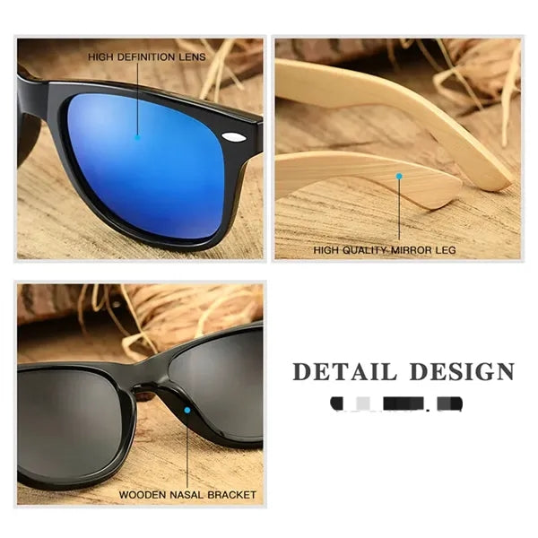 Bamboo Recycled Polycarbonate UV400 Sunglasses