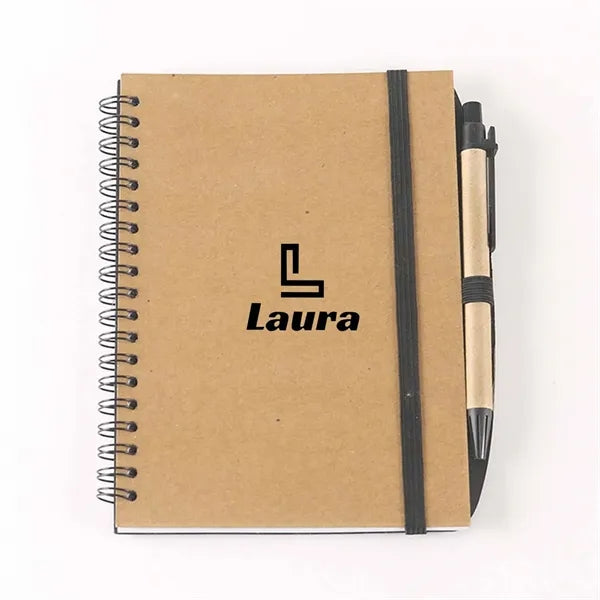 Eco-friendly kraft paper coil office business notebook