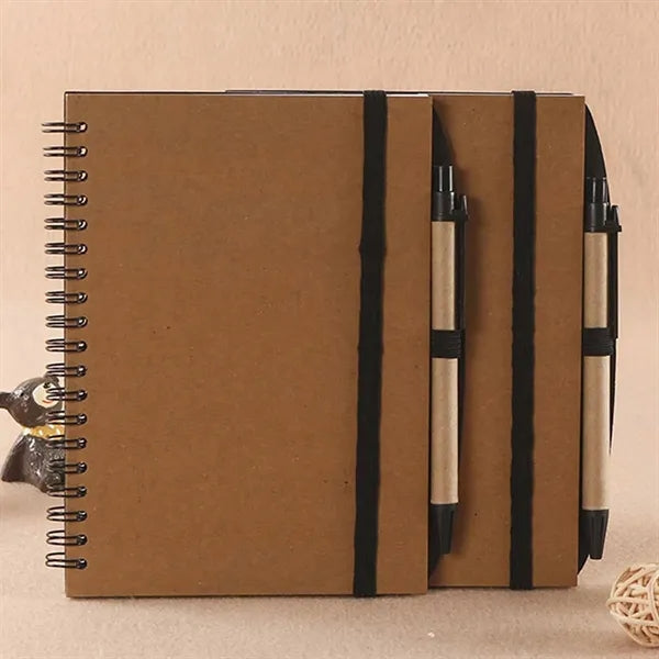 Eco-friendly kraft paper coil office business notebook