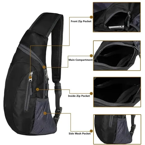 Foldable Sling Bags Shoulder Backpack Small Cross Body Pack