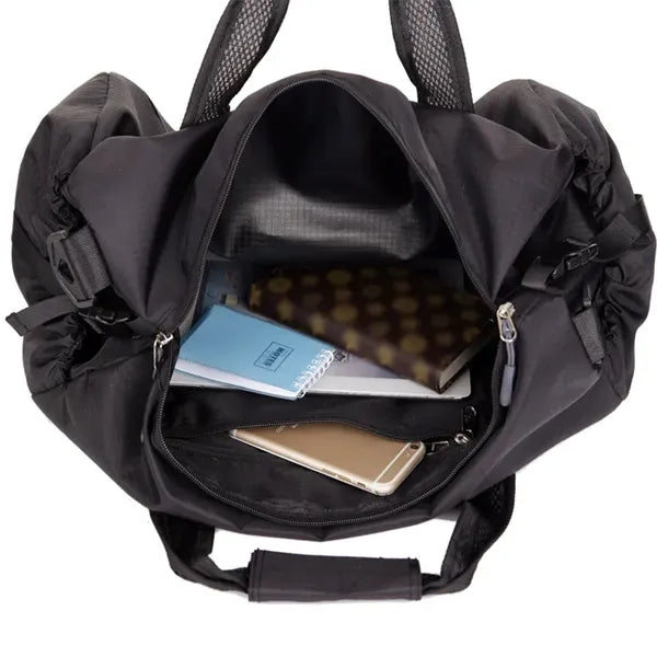 Cylindrical Duffel Bags Foldable Fitness Gym Tote Sport