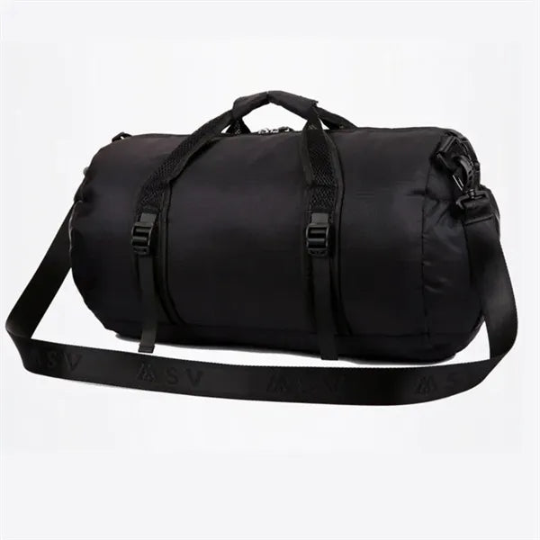 Cylindrical Duffel Bags Foldable Fitness Gym Tote Sport