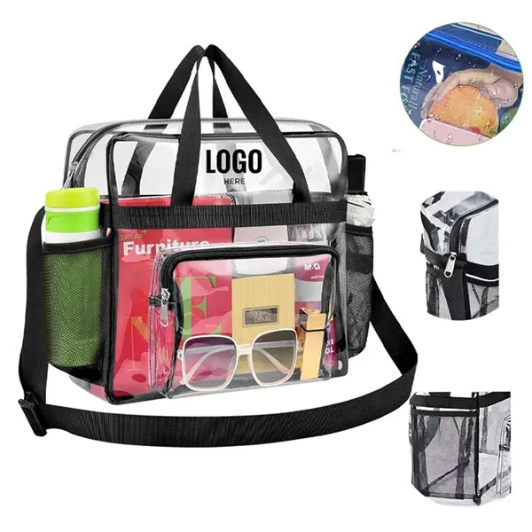Clear Tote Lunch Bag With Reinforced Straps