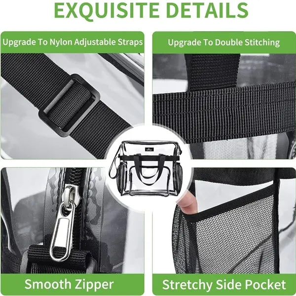 Clear Tote Lunch Bag With Reinforced Straps