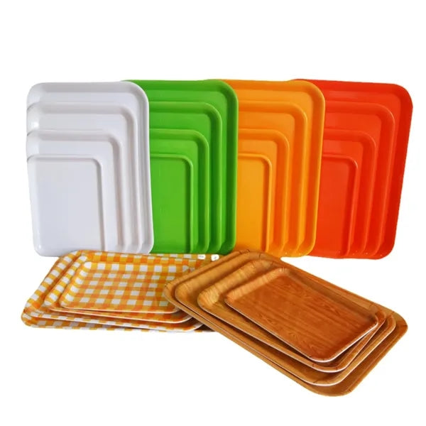 17" School Lunch Rectangular Serving Melamine Tray