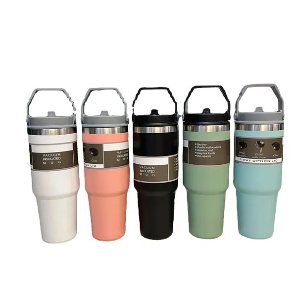 30oz Insulated Travel Mug with Handle Full Color Printing