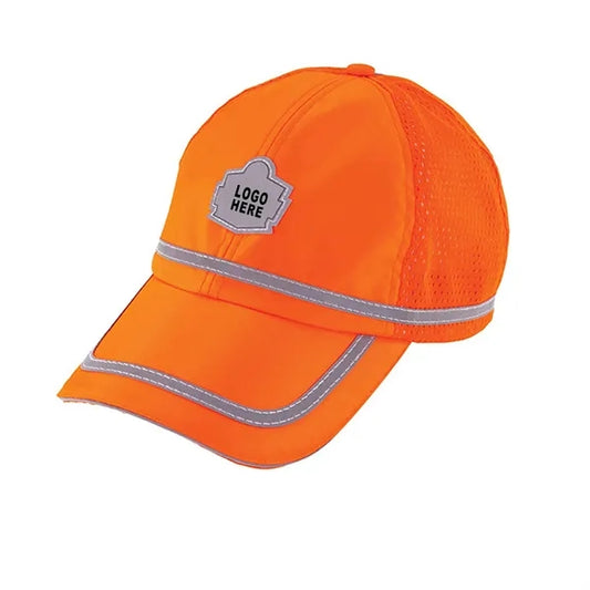 Safety Hat with Reflective Strips and Logo Label