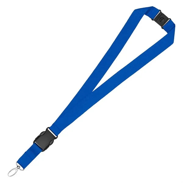 1" Eco Friendly rPET Lanyard w/ Buckle and Safety Breakaway