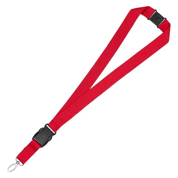 1" Eco Friendly rPET Lanyard w/ Buckle and Safety Breakaway