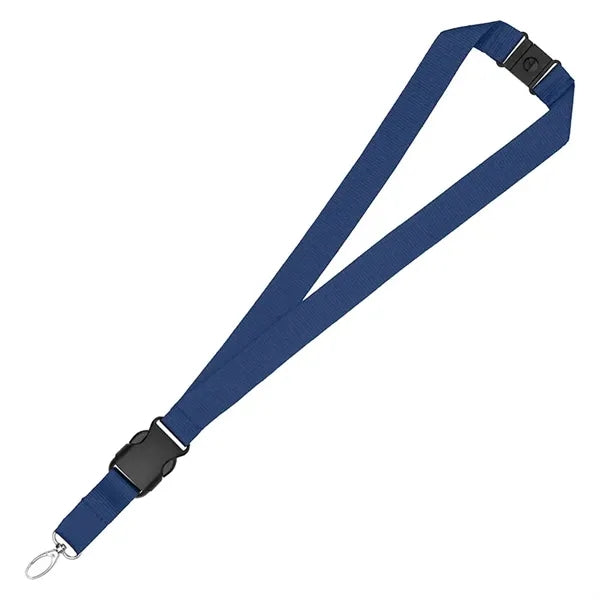 1" Eco Friendly rPET Lanyard w/ Buckle and Safety Breakaway
