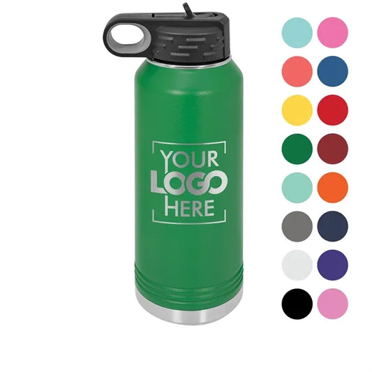 Polar Camel 32oz Insulated Steel Water Bottle with Straw Lid