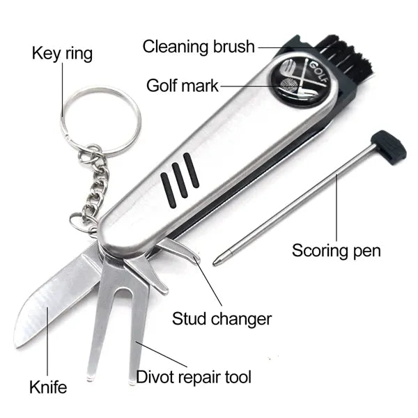 Multi Stainless Steel Golf Club Brush Groove Cleaner