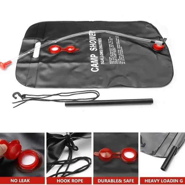 Portable 5 Gallons/20L Camping Solar Shower Bag