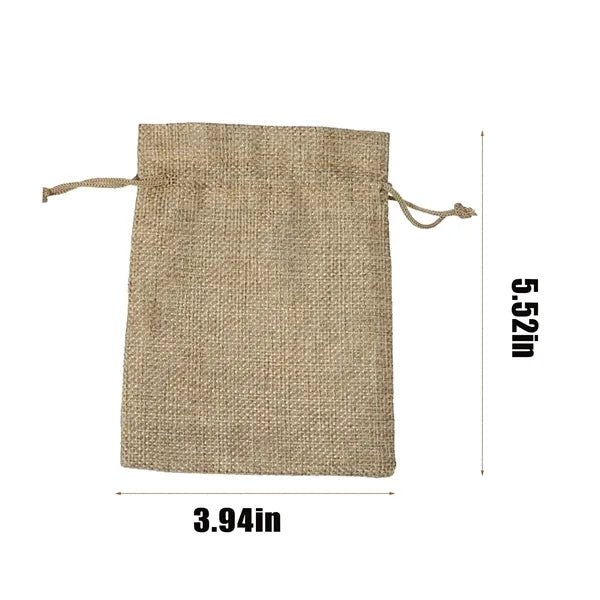 Stylish Burlap Bags Jewelry With Drawstring