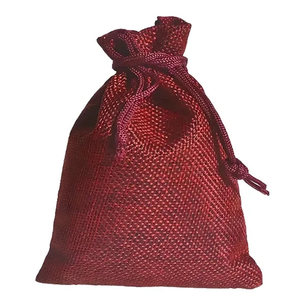 Stylish Burlap Bags Jewelry With Drawstring