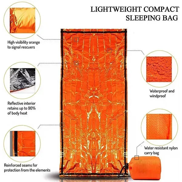 Portable Waterproof Survival Emergency Bivvy Sleeping Bag