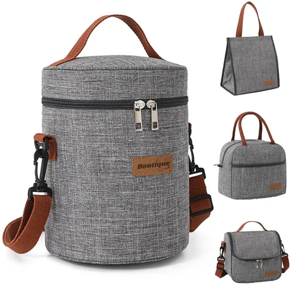 4 Styles Lunch Insulated Cooler Bags Picnic Outdoor Handbag