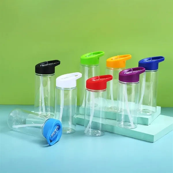 Multi-oz Clear Impact Water Bottle with Flip Straw