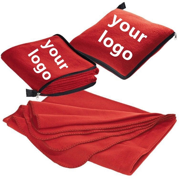 Zippered Travel Fleece Blanket