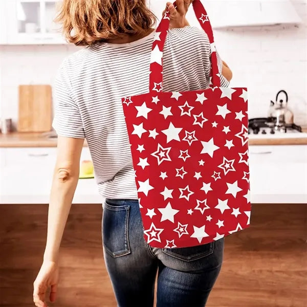 Independence Day Patriotic Canvas Grocery Shopping Tote Bags