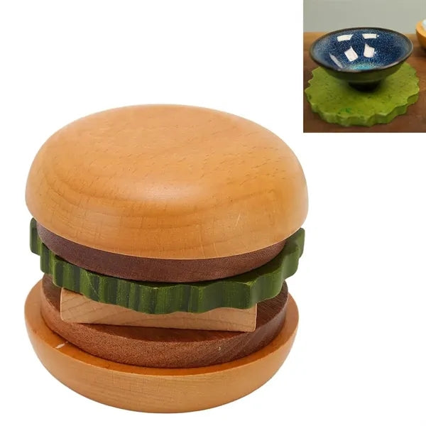 Hamburger Coaster Set With Magnet