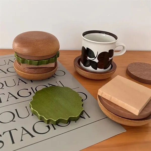 Hamburger Coaster Set With Magnet
