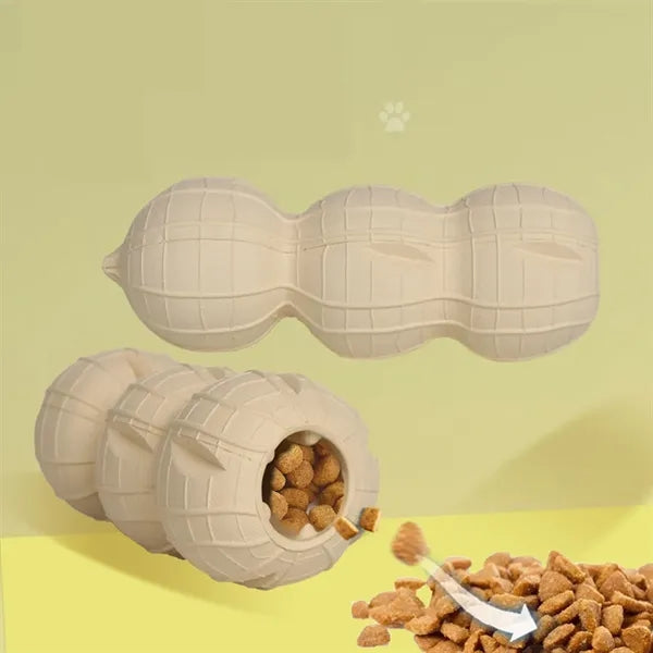 Natural Rubber Peanut Shaped Dog Chew Toy