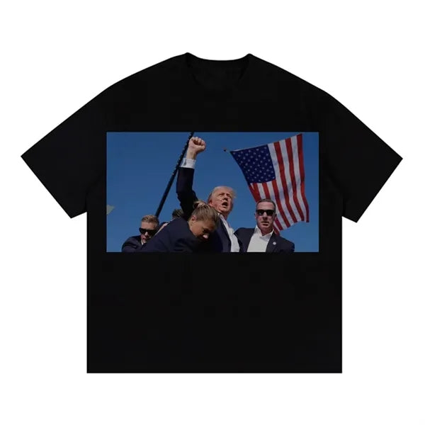 Summer short-sleeved T-shirt with customizable patter Trump