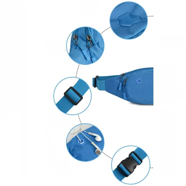 Large Crossbody Fanny Pack with 3-Zipper Pockets