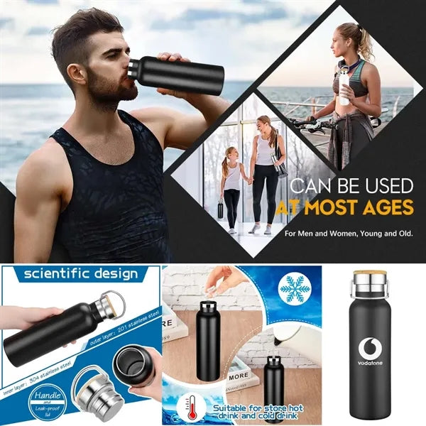 Eco-friendly 20 oz 18/8 Stainless Steel Sports Water Bottle