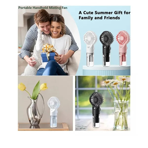 USB Rechargeable Water Spray Mist Fan For Outdoor