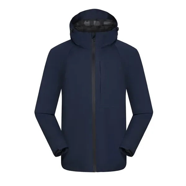 Full-Zip Waterproof Hooded Lightweight Casual Hiking Jacket
