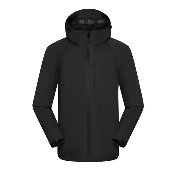 Full-Zip Waterproof Hooded Lightweight Casual Hiking Jacket