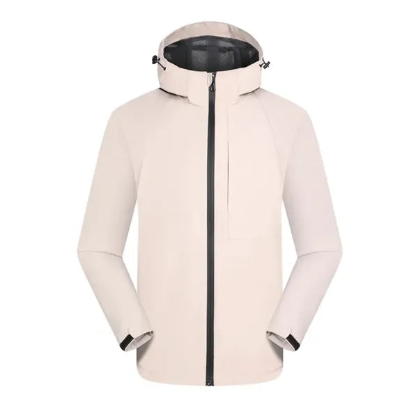 Full-Zip Waterproof Hooded Lightweight Casual Hiking Jacket