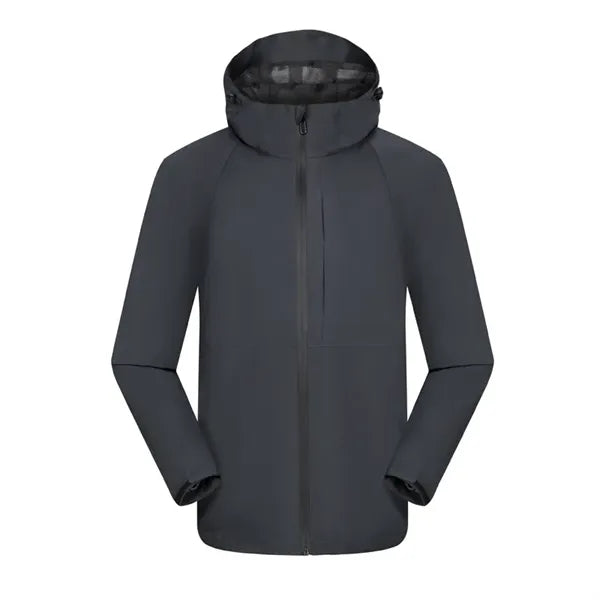 Full-Zip Waterproof Hooded Lightweight Casual Hiking Jacket