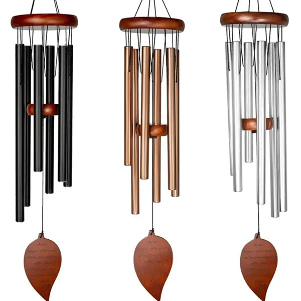 Aluminum Wind Chime w/ A Leaf Pendant