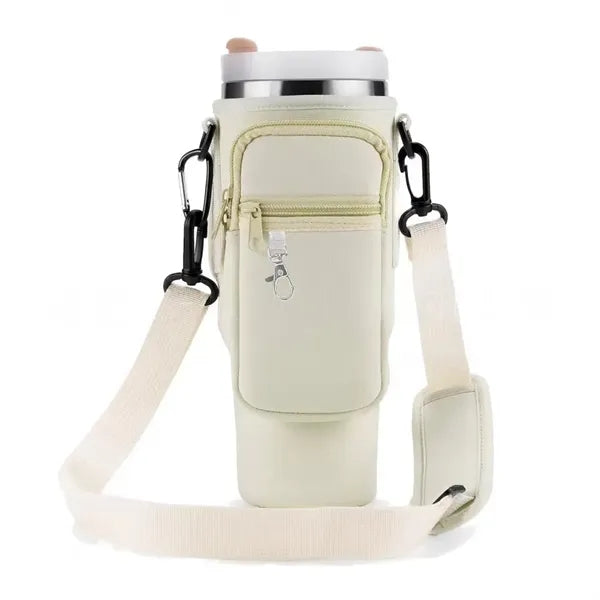 Water Bottle Carrier Bag With Phone Pocket For 40Oz Tumbler