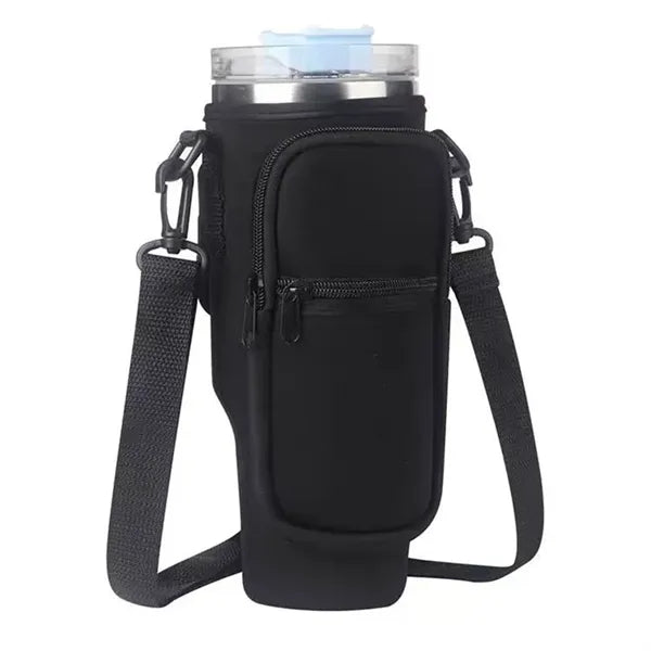 Water Bottle Carrier Bag With Phone Pocket For 40Oz Tumbler