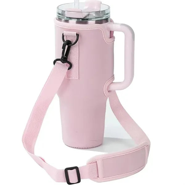 Water Bottle Carrier Bag With Phone Pocket For 40Oz Tumbler